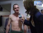 In the boys locker room